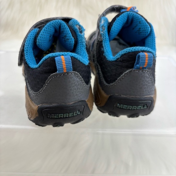 Merrell Gray and Blue Sneakers with Rugged Design size 7 kids - Picture 3 of 9